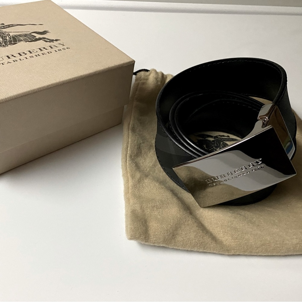Burberry Sloane 90 Check Belt (Men’s 34)